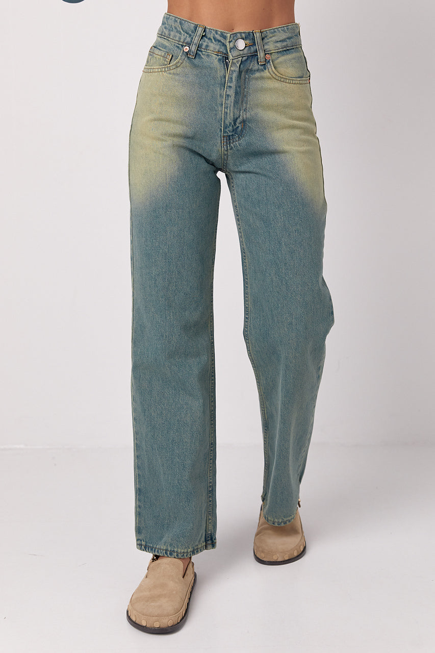 Jeanи жіночі en ефектом two-tone coloring