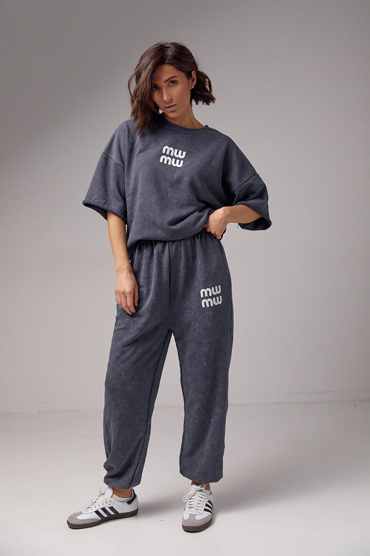 Спортивний costume у техніці тай-дай en принтом Miu Miu