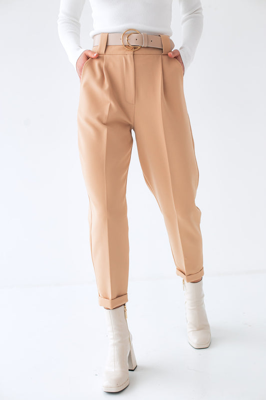 Pantalons баavecни en поясом