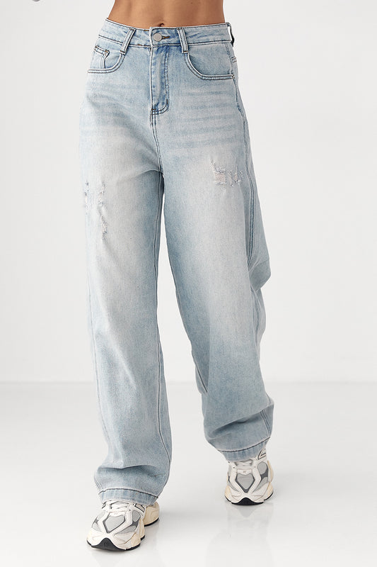Jeanи Baggy straight  іen потертостями